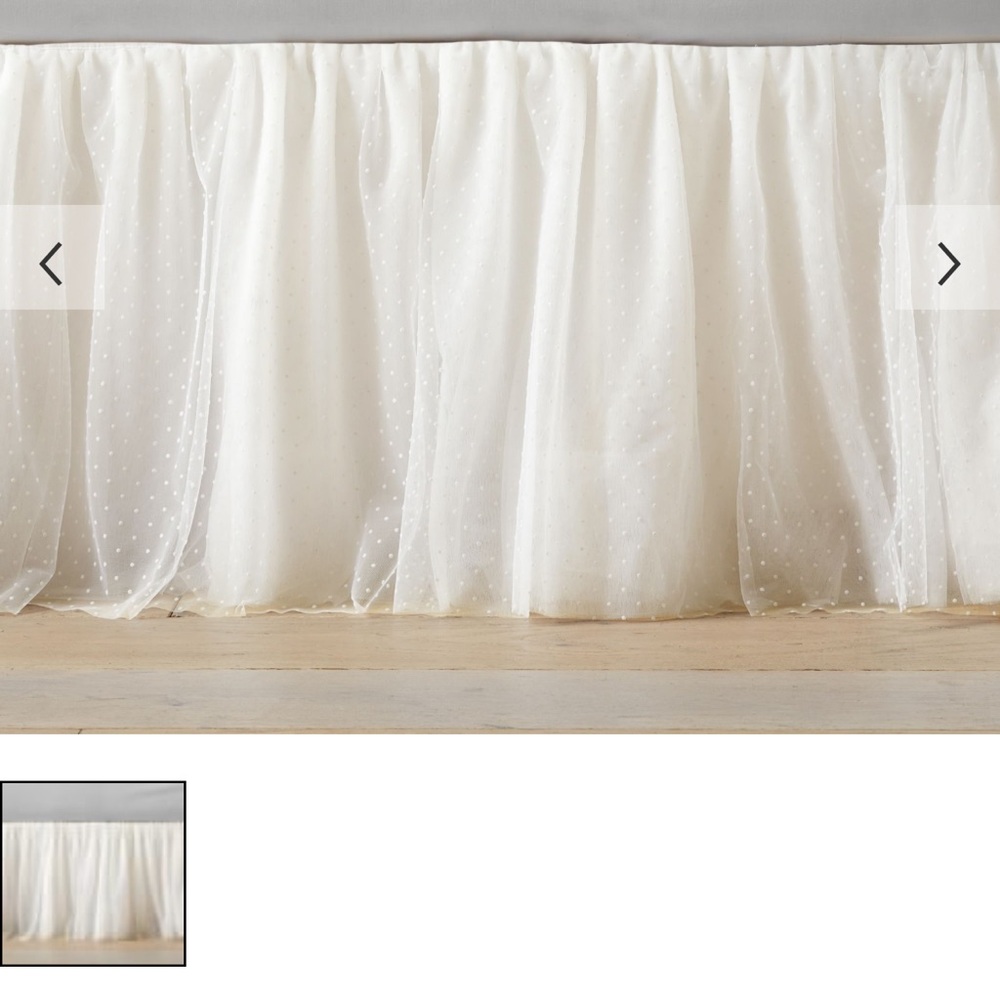 Monique Lhuillier Ivory Tulle Crib Skirt